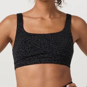 Leopard Vuori New With Tags All the Form Bra Black Blurred Torent Gray Large